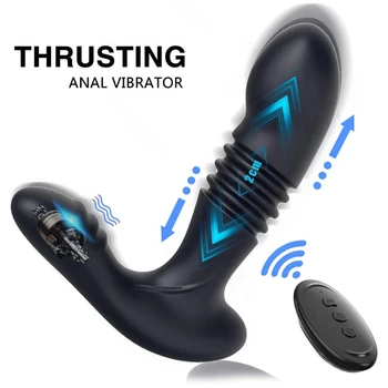 Anālais Plug Vibratori Vīriešiem Prostatas Massager Masturbators Sievietes Butt Plug Thrusting Dildo Vibrators Seksa Rotaļlietu Vīriešiem-Gejiem 18+