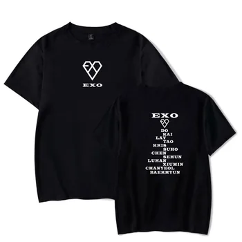 EKSO Kpop zaudēt Vasaras Gudrs Tshirts Sievietēm/Vīriešiem ar Īsām Piedurknēm Harajuku brīvs T krekls topi 2020. gadam korejiešu hip hop Streetwear gadījuma tees